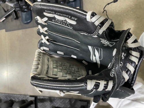 Vist Large View of Product Image Which is Used Rawlings SC105BGB BB/SB Glove RH Throw Black 10 1/2"