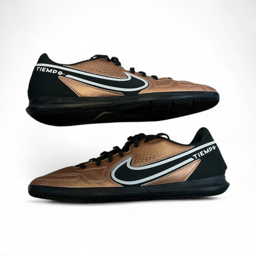 Vist Large View of Product Image Which is Used Nike TIEMPO Soccer Indoor Shoes Copper Senior 9.5