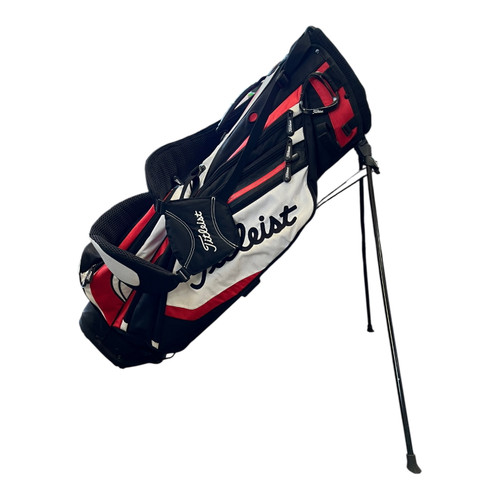Vist Large View of Product Image Which is Used Titleist PLAYER 4 Mens Stand Bag White/Black/Red