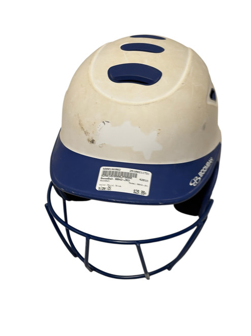 Vist Large View of Product Image Which is Used BoomBah BBH2-JR3 Softball Batting Helmet w/Mask Royal Blue 6 1/4 - 7 One Size