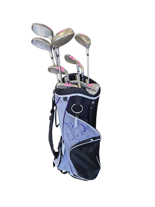 Vist Large View of Product Image Which is Used Taylormade TECH EDGE MIXED SET Womens Package Set LH Grey 10 Piece