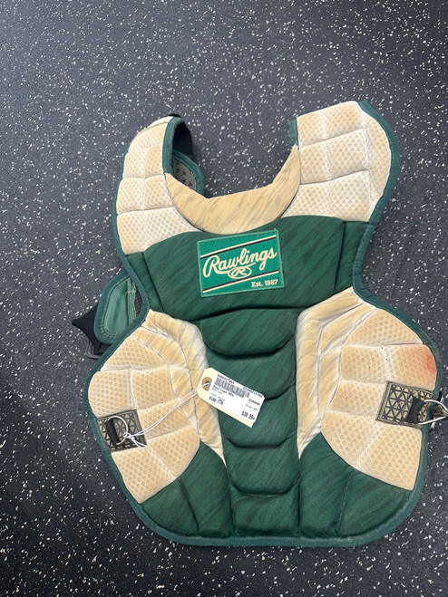Vist Large View of Product Image Which is Used Rawlings REV Catchers Leg Guards White Youth