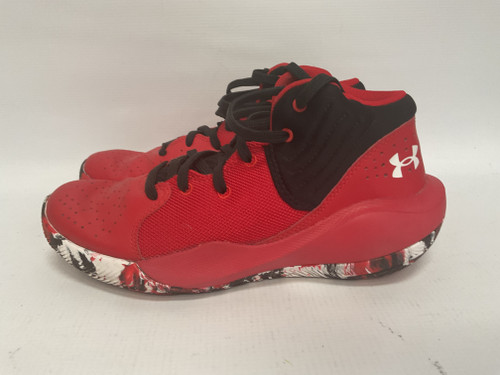 Vist Large View of Product Image Which is Used Under Armour Basketball Shoes Y Red Youth 06.0