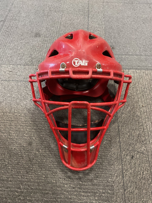 Vist Large View of Product Image Which is Used TAG BATTLE GEAR Catchers Helmet w/Mask Red LG