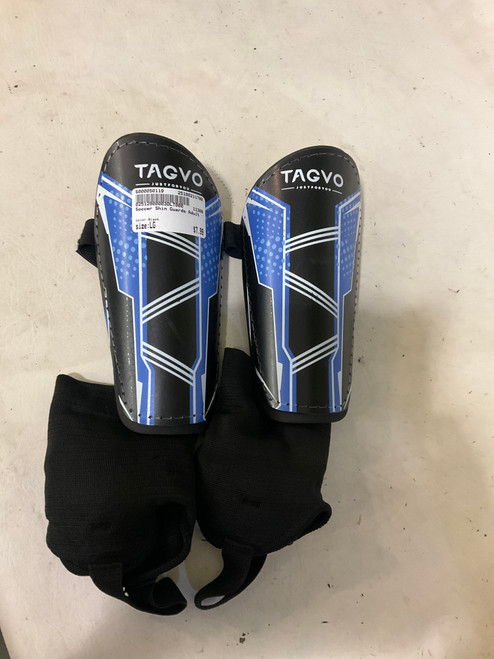 Vist Large View of Product Image Which is Used Soccer Shin Guards Adult Black LG