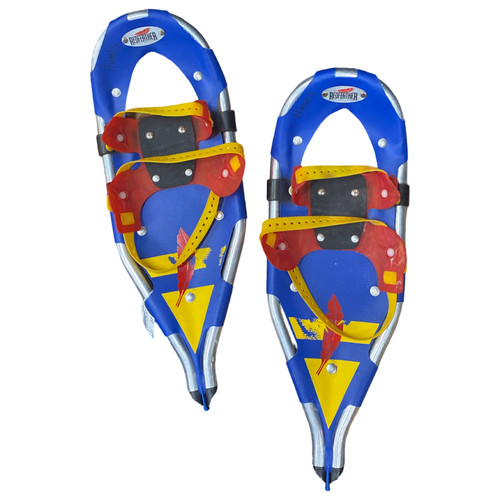 Vist Large View of Product Image Which is Used Red Feather Snowshoes Boys Royal Blue 25"
