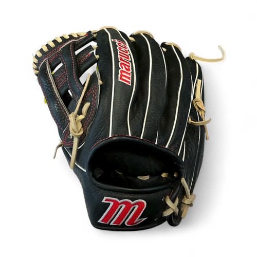Vist Large View of Product Image Which is Used Marucci AC45A3 BB/SB Glove LH Throw Black 12"