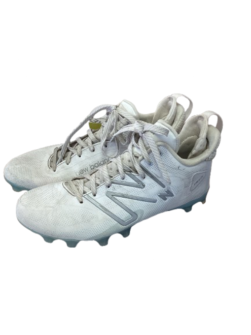 Vist Large View of Product Image Which is Used New Balance LAX Cleats Mens White Senior 12.5