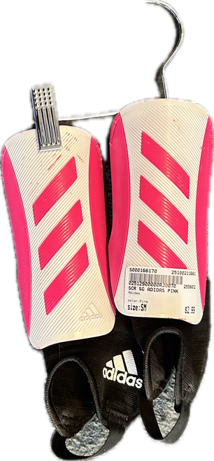 Vist Large View of Product Image Which is Used Adidas Soccer Shin Guards Youth Pink SM