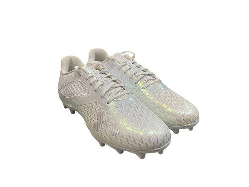 Vist Large View of Product Image Which is Used Under Armour Adult FB Cleats White Senior 9.5
