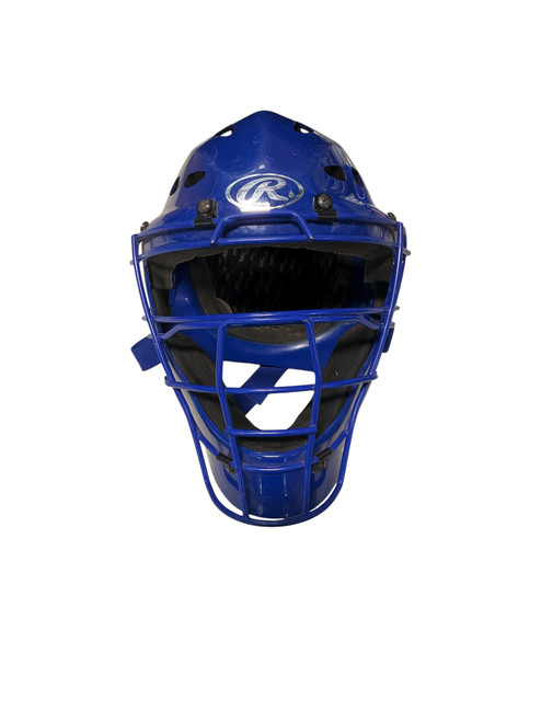 Vist Large View of Product Image Which is Used Rawlings COOL FLO Catchers Helmet w/Mask Royal Blue MD