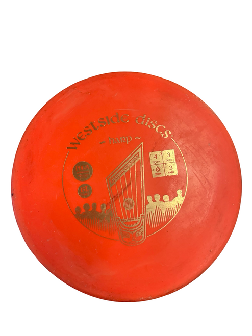 Vist Large View of Product Image Which is Used Westside HARP Disc Golf Putter Orange
