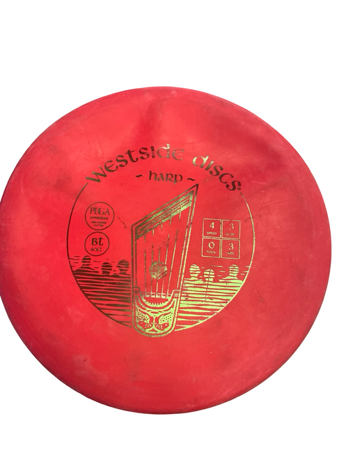 Vist Large View of Product Image Which is Used Westside HARP Disc Golf Putter Red