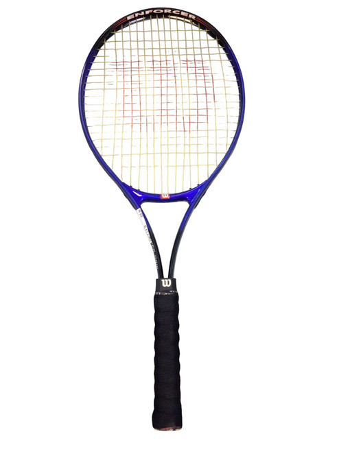 Vist Large View of Product Image Which is Used Wilson ENFORCER Adult Tennis Racquet Royal Blue 4 1/4"