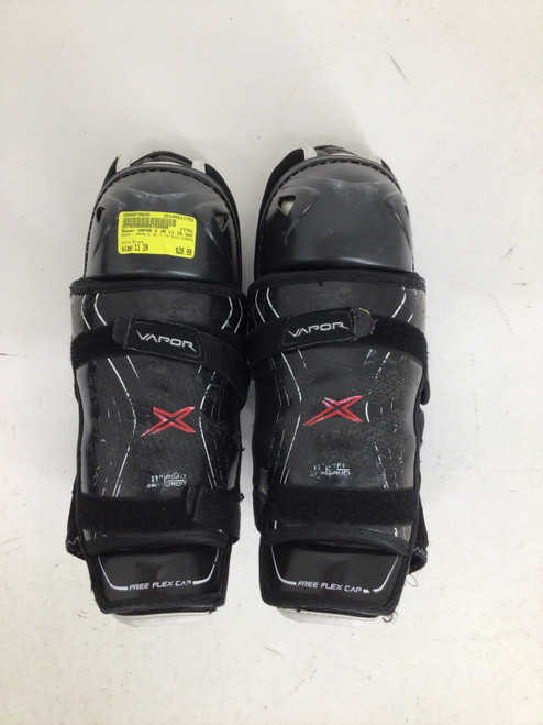 Used Bauer VAPOR X JR 11 IN SHIN GUARDS Junior Shin Guards Black 11" 11752-S000070635 Vist Large View of Product Image Which is Used Bauer VAPOR X JR 11 IN SHIN GUARDS Junior Shin Guards Black 11"