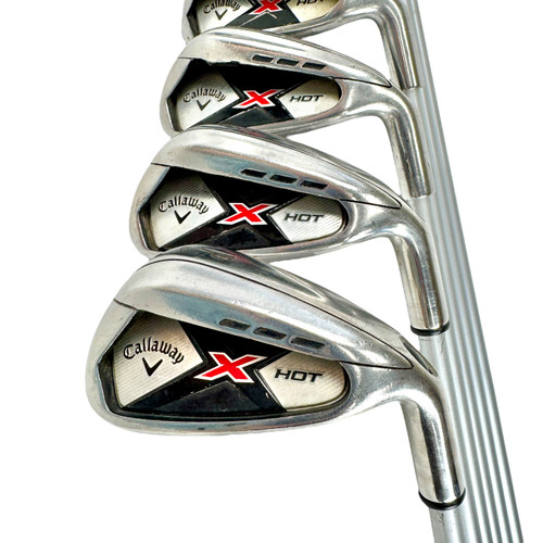 Vist Large View of Product Image Which is Used Callaway X HOT Men's RH Iron Set 5I-PW Regular Flex Graphite Shaft
