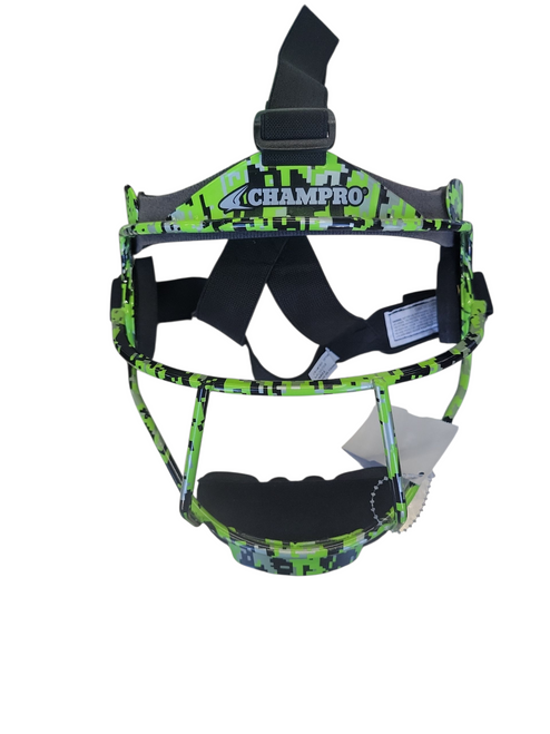 Vist Large View of Product Image Which is Used Champro ADULT MASK BB/SB Fielders Mask Green One Size