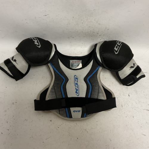Vist Large View of Product Image Which is Used CCM VECTOR Youth Shoulder Pads Royal Blue MD