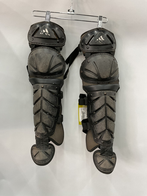 Vist Large View of Product Image Which is Used Adidas BLACK SHINS Catchers Leg Guards Black Youth