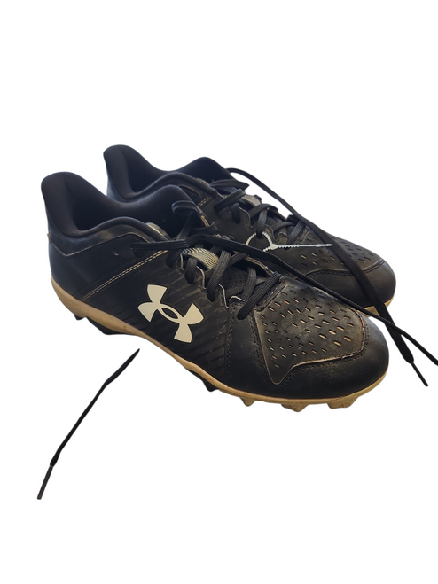 Vist Large View of Product Image Which is Used Under Armour CLEATS BB/SB Cleats Black Senior 9.5