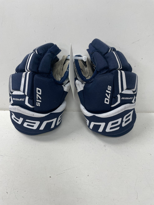 Used Bauer SUPREME 170 Youth Gloves Navy Blue 9" 11891-S000308496 Vist Large View of Product Image Which is Used Bauer SUPREME 170 Youth Gloves Navy Blue 9"