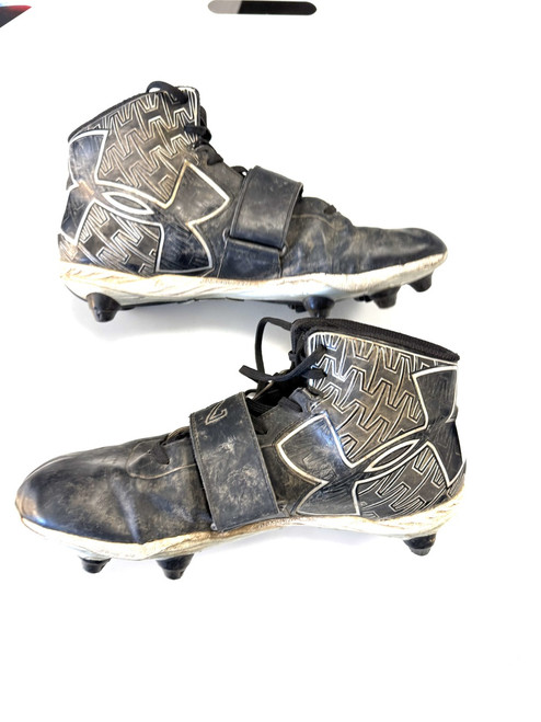 Vist Large View of Product Image Which is Used Under Armour Adult FB Cleats Black Senior 11