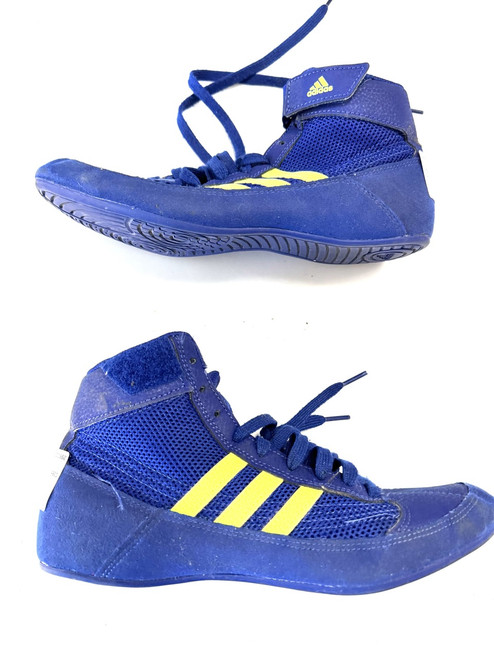 Vist Large View of Product Image Which is Used Adidas Wrestling Shoes Navy Blue Junior 06