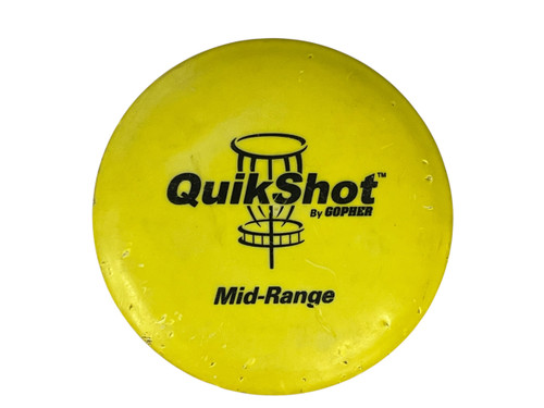 Vist Large View of Product Image Which is Used GOPHER QUICK SHOT Disc Golf Mid Range Yellow