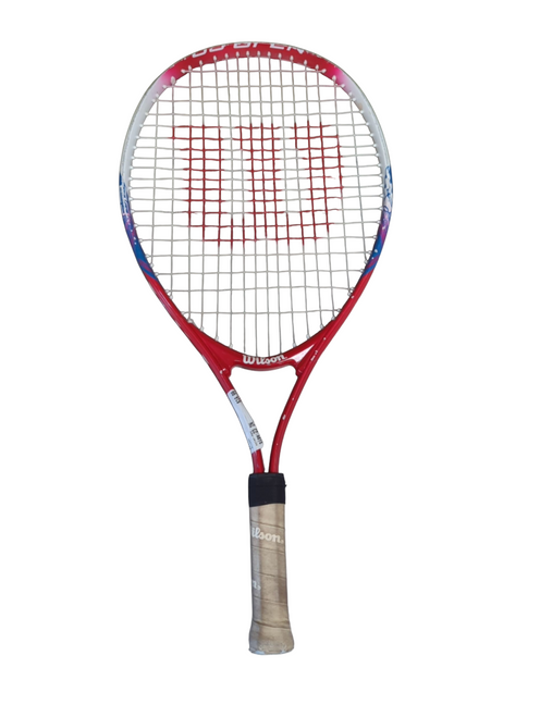 Vist Large View of Product Image Which is Used Wilson US OPEN 23 Junior Tennis Racquet Red 23"