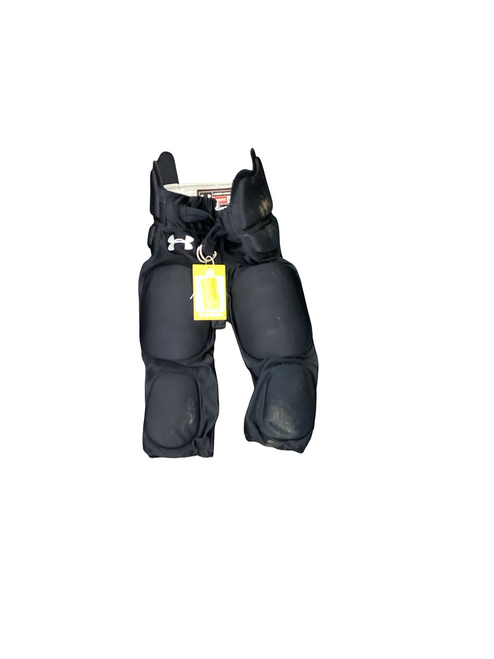 Vist Large View of Product Image Which is Used Under Armour Youth FB Integrated Pants Black SM