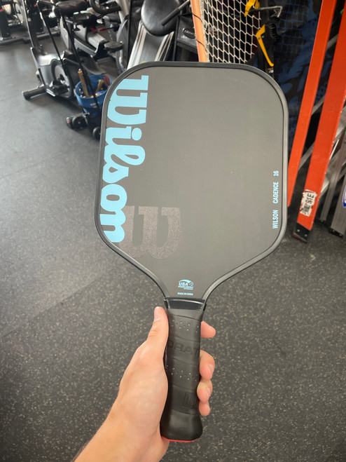 Vist Large View of Product Image Which is Used Wilson CADENCE TOUR 12 Pickleball Racquet Black