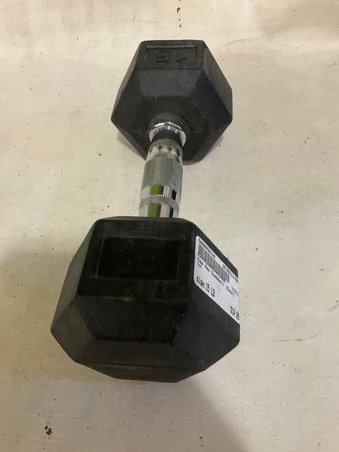 Vist Large View of Product Image Which is Used Cap Hex Dumbbell (Each) 15 lb