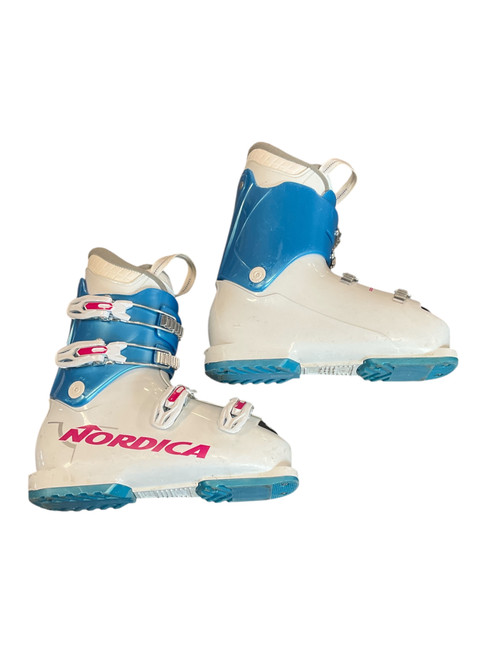 Vist Large View of Product Image Which is Used Nordica DOBERMAN GP TJ Girls DH Ski Boot White 240 MP - J06 - W07