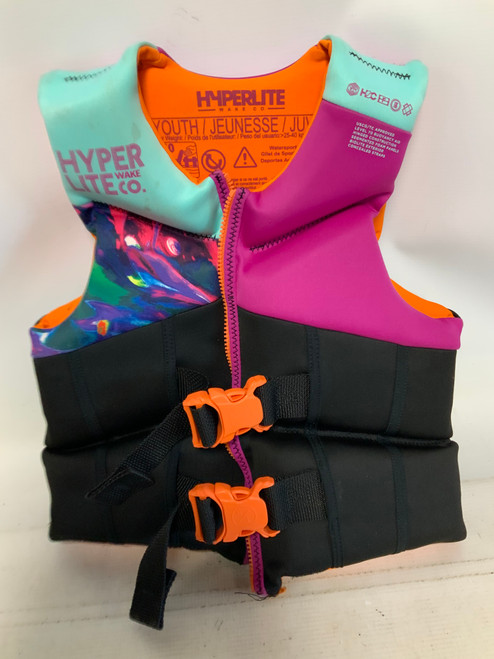 Vist Large View of Product Image Which is Used Hyperlite Youth PFD Black Youth 50-90