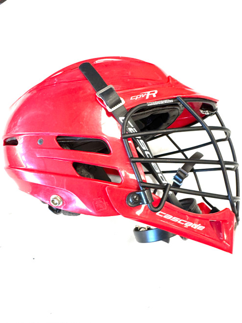 Vist Large View of Product Image Which is Used Cascade CPVR Lacrosse Helmet Red One Size