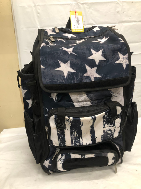 Vist Large View of Product Image Which is Used BoomBah AMERICAN FLAG WHEELED BAG BB/SB Player Wheeled Bag Navy Blue