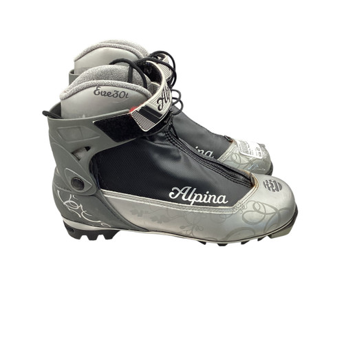 Vist Large View of Product Image Which is Used Alpina Mens NNN XC Ski Boots Grey M 07-07.5 / W 08-08.5