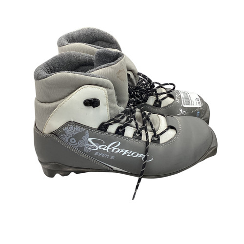 Vist Large View of Product Image Which is Used Salomon Womens NNN XC Ski Boots Grey M 08 / W 08.5-09