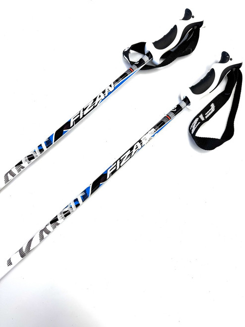 Vist Large View of Product Image Which is Used FIZAN SPORT Mens DH Ski Pole White 125 cm / 50 in