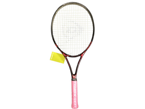 Vist Large View of Product Image Which is Used Dunlop LASER 110 Adult Tennis Racquet Black 4 3/8"
