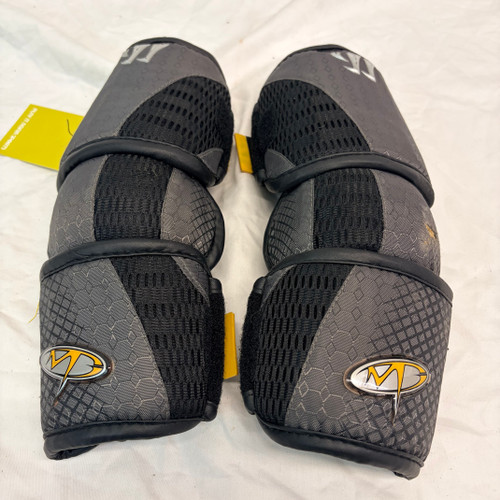 Vist Large View of Product Image Which is Used Warrior MPG Lacrosse Arm Pads/Guards Black SM