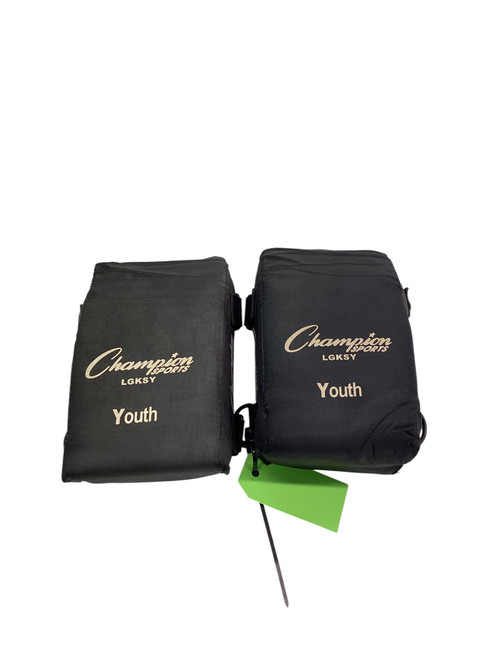 Vist Large View of Product Image Which is Used Champion Sports LGKSY YTH KNEE SAVERS BB/SB Catchers Knee Savers Black