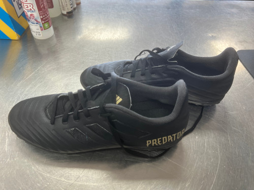 Vist Large View of Product Image Which is Used Adidas Soccer Indoor Shoes Black Senior 7.5