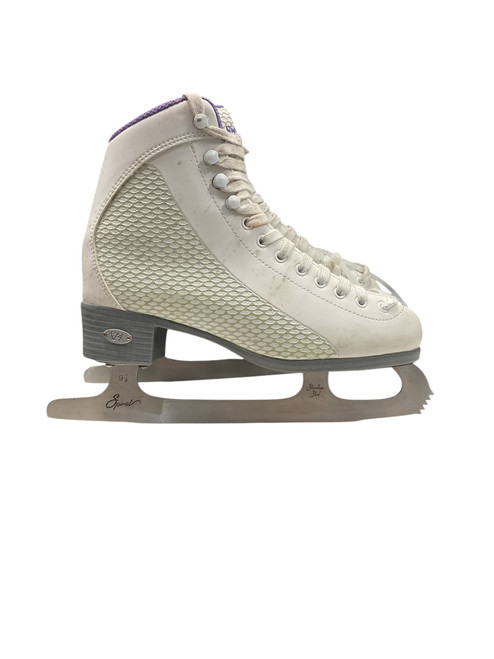 Vist Large View of Product Image Which is Used Riedell VIOLET 113 SZ 5 WomensFigure Skate White And Purple Senior 5