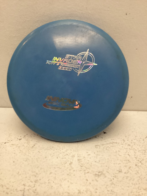 Vist Large View of Product Image Which is Used Innova STAR INVADER Disc Golf Putter Royal Blue 173g
