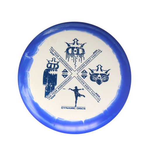 Vist Large View of Product Image Which is FUZION ORBIT 10 YEAR ANV. Disc Golf Mid Range Royal Blue 177g NEVER USED