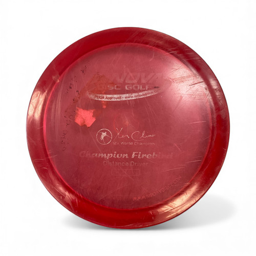 Vist Large View of Product Image Which is Used Innova CHAMP FIREBIRD Disc Golf Driver Red 172g