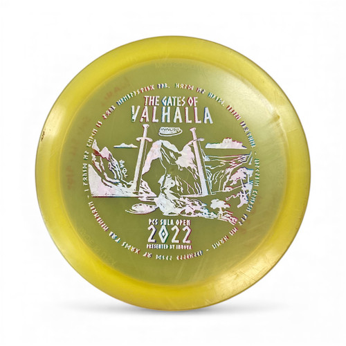 Vist Large View of Product Image Which is Used Innova CHAMP FIREBIRD Disc Golf Driver Yellow 177g