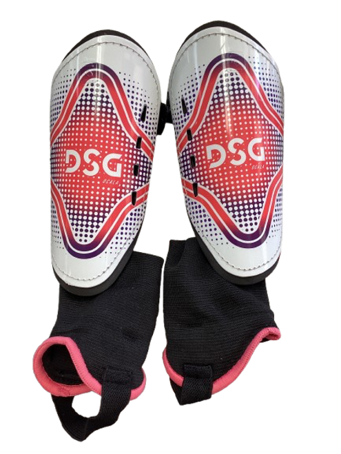 Vist Large View of Product Image Which is Used Dsg Soccer Shin Guards Junior White LG