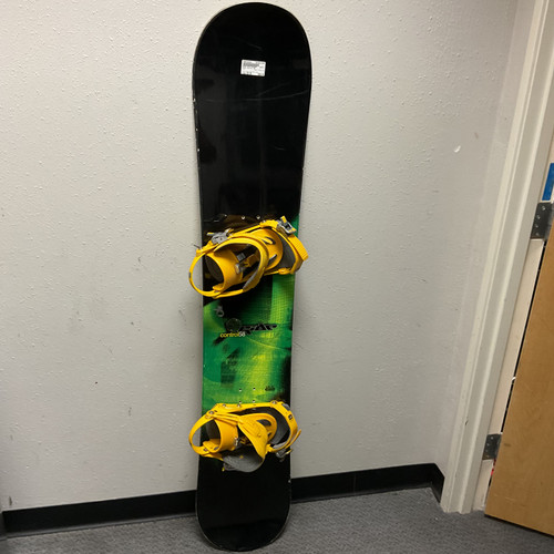 Vist Large View of Product Image Which is Used Ride CONTROL 58 Mens Board/Bindings Black And Neon Green 158 cm